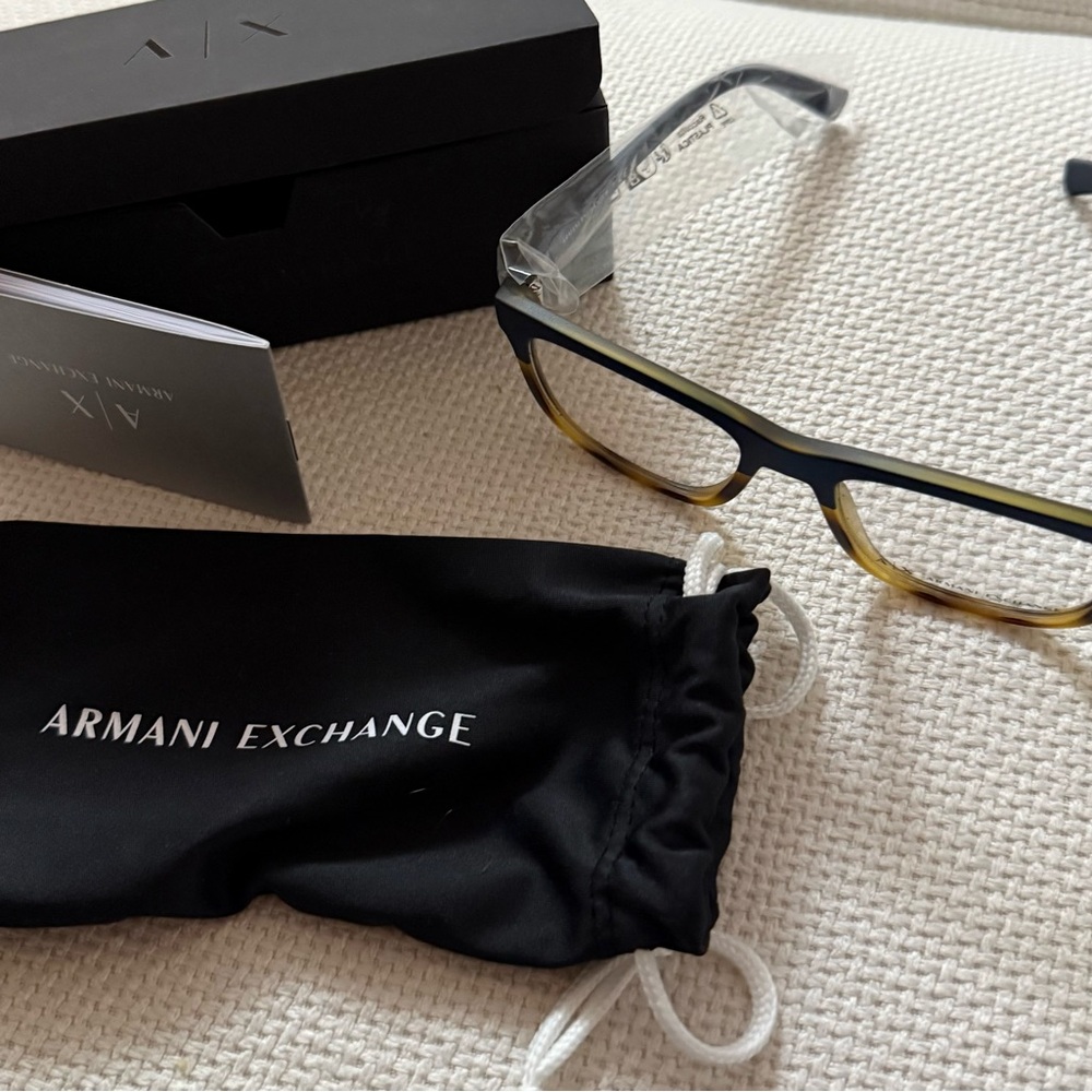 Armani Exchange Black and Brown Gradient Glasses